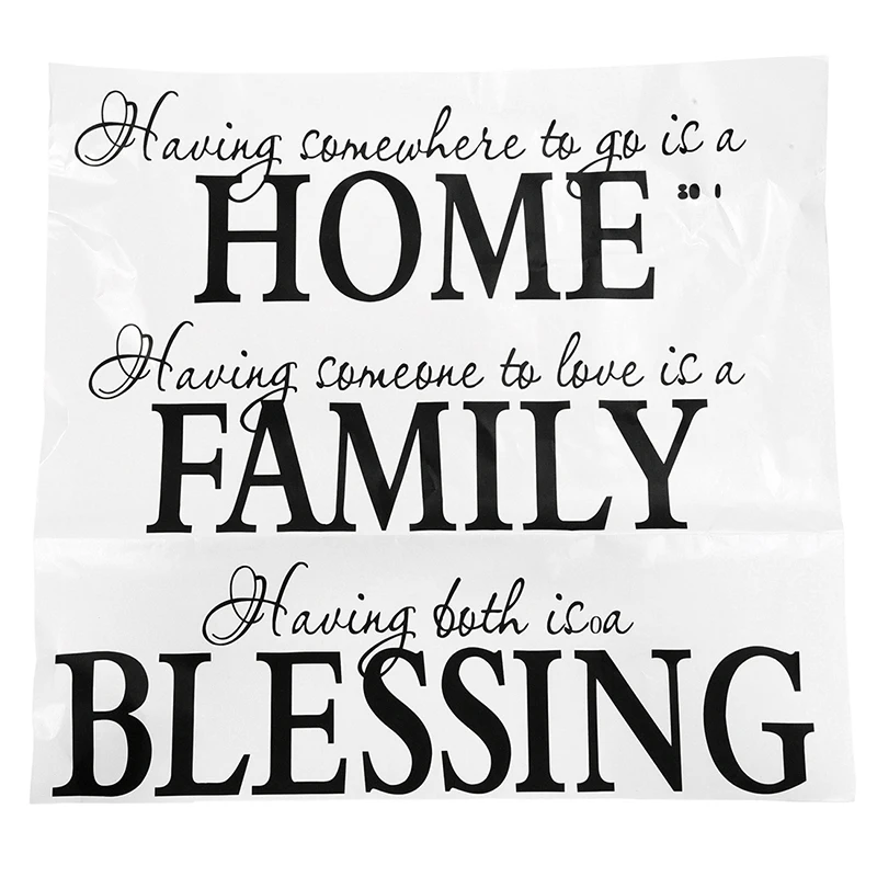 DIY Black Letters Wall Stickers Removable Art Vinyl Decal Promotion