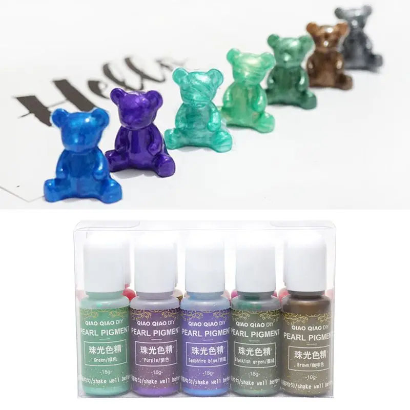 

10 Pcs/set DIY Crystal Epoxy Handmade Jewelry Making Oily Pearlescent Pigment Resin Crafts Accessories