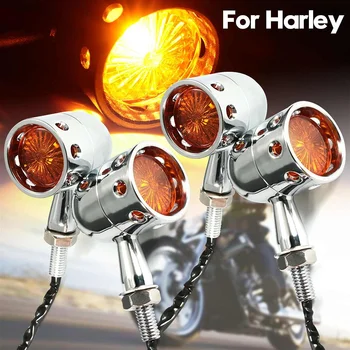 

2/4x 12V Motorcycle Turn Signal Light Hollow Indicator Lamp Amber Universal For Honda/Suzuki/Yamaha