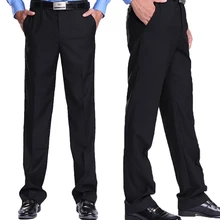 Мужские костюмные брюки высокого качества мужские брюки Новые Брюки прямые деловые мужские формальные брюки размера плюс тонкие офисные брюки