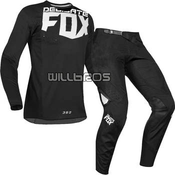 

Delicate FOX Moto MX 360 Kila Jersey Pants Motocross Dirt bike Grey Gear Set Men's Motorcycle Suit Motorbike Kit