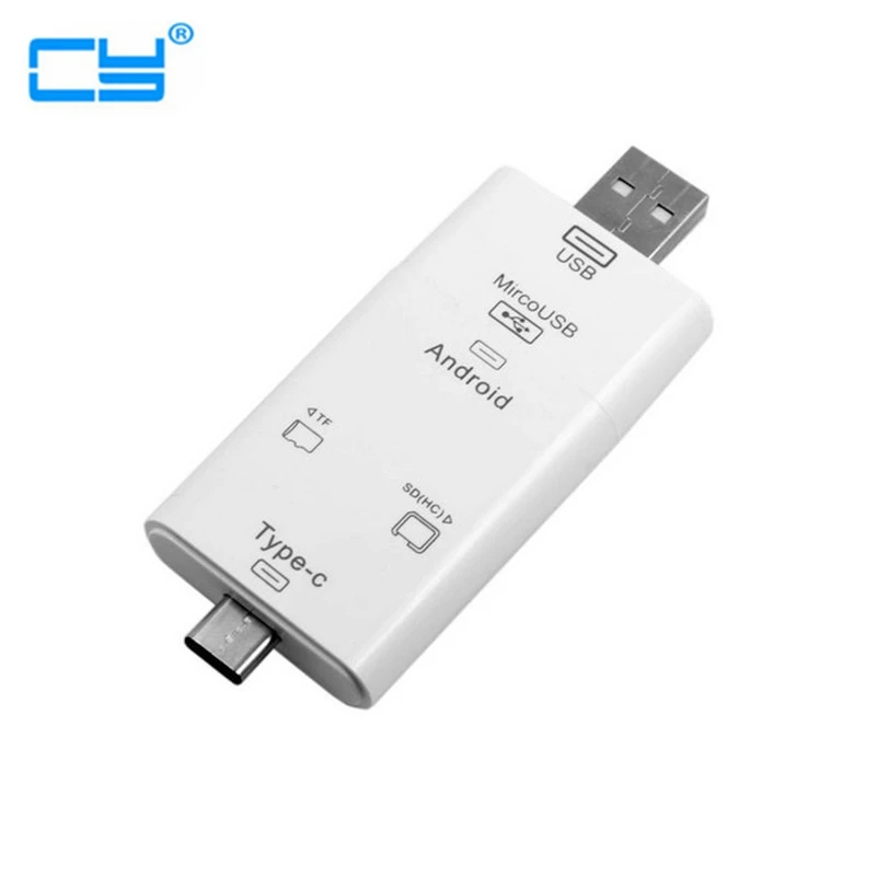 Type C/USB3.1 и Micro usb USB 3 в 1 кардридер TF/SD чтение для Macbook Ноутбук PC сотовый телефон