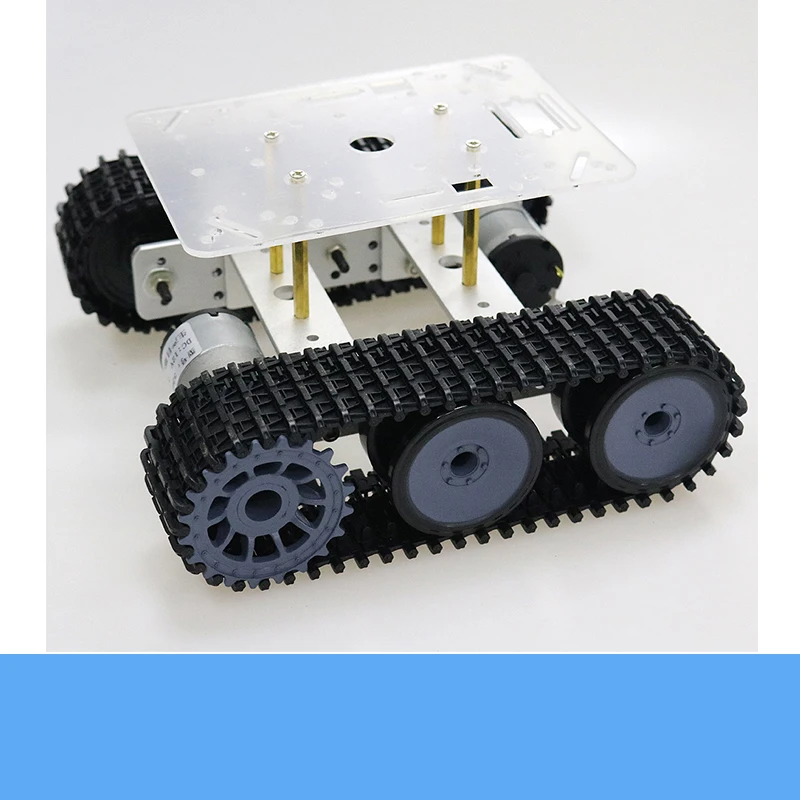 DIY Metal Tank Chassis Mini TP100 Smart Crawler Robot Platform High Torque Motor With Encoder Free Acrylic Panel For Arduino/UNO