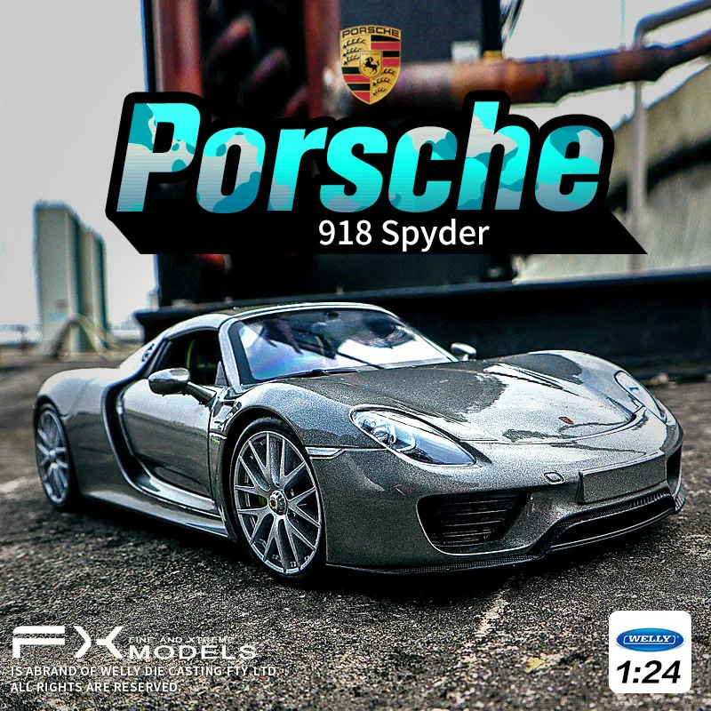 Welly 1:24 Porsche 918 spyder автомобиль сплав модель автомобиля Моделирование Украшение