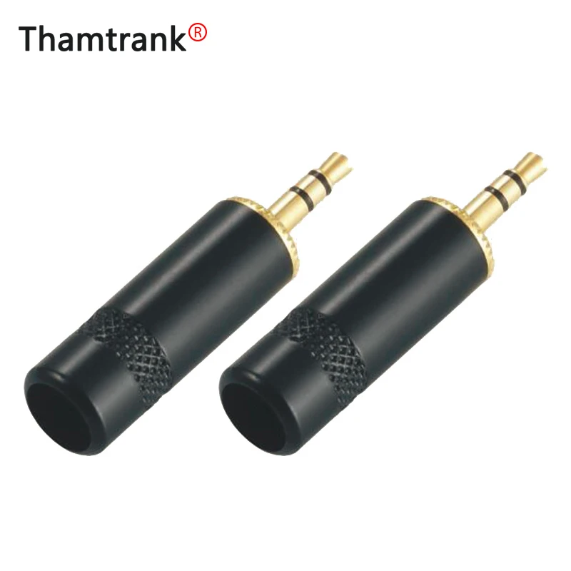 100pcs 3pole 3 5mm Jack Audio Gold Plated headphone Stereo plug 3 5 RCA Connectors plug jack Headset Logo customized available