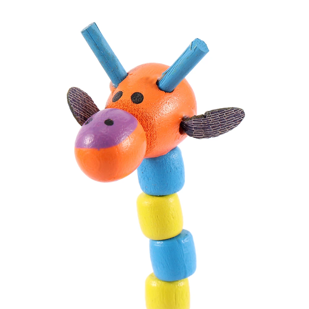 1 шт. цветные деревянные фигурки жирафа качалки миниатюрные вечерние украшения