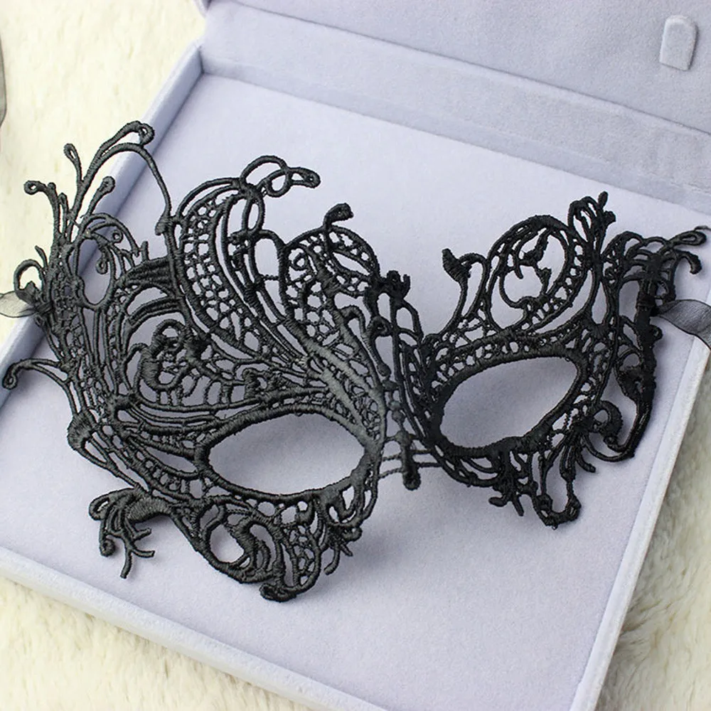 Lady Sexy Lace Floral Eye Mask Women Masquerade Halloween Party Masks Cosplay Masque Venetian Costumes Party Carnival Mask