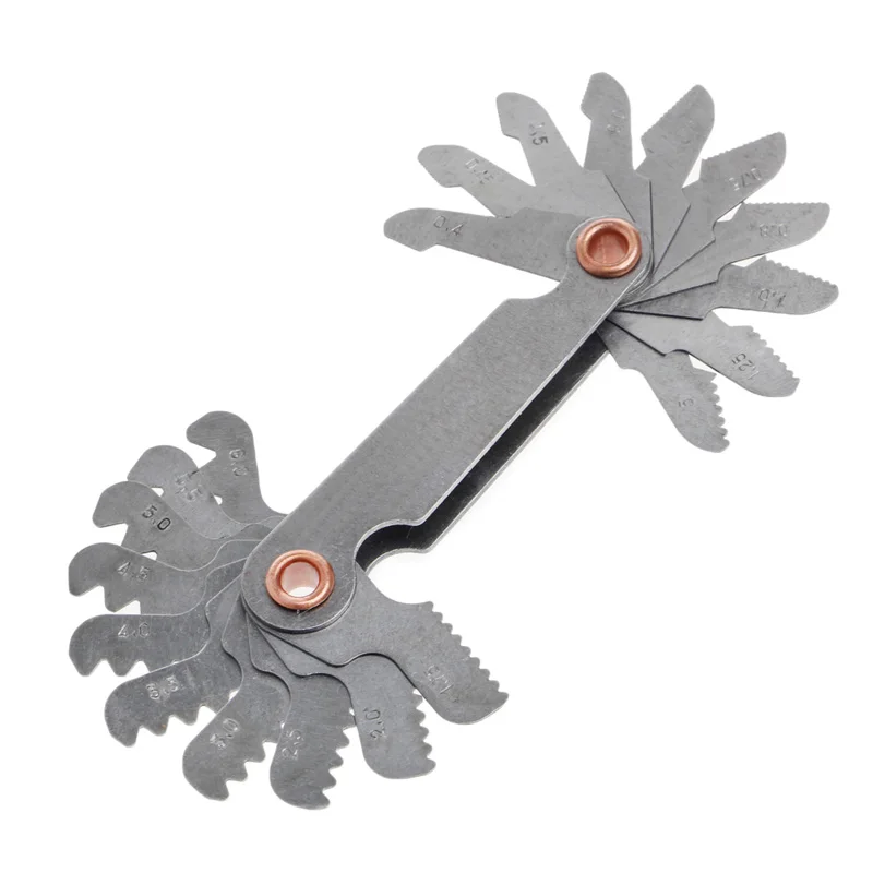 

2Pcs/Set Stainless Steel Metric Screw Pitch 60+55 Degree Thread Gauge