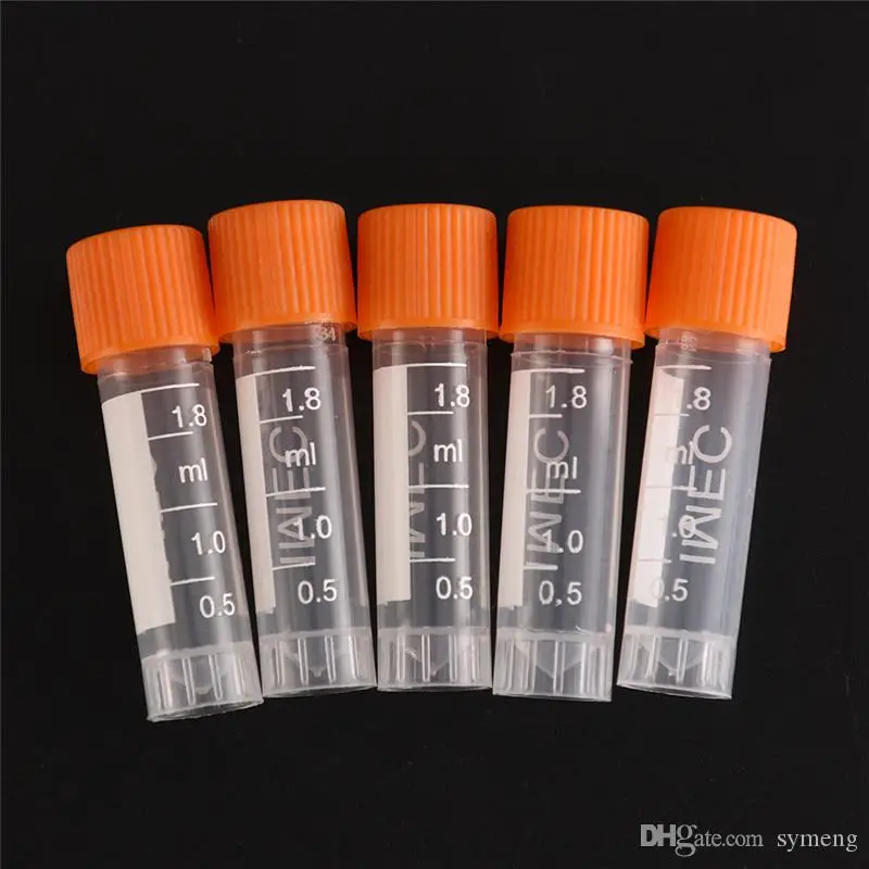 100 PCS 1.8ml 과학 실험실 마이크로 원심 분리기 튜브 샘플 튜브 수집 튜브 명확한 플라스틱 테스트 튜브