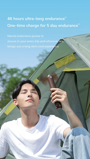 Gadgetoo Jisulife F8X Mini Fan Portable Fan 4800Mah Rechargeable Fan With Power Bank And Flashlight Function (Life 8 Plus)