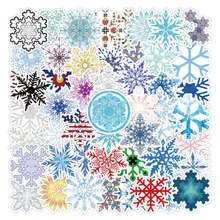 

10/30/50/100PCS Cute Snowflake Graffiti Stickers Christmas Decoration Laptop Phone Car Wall Sticker Waterproof Decals Kids Toy