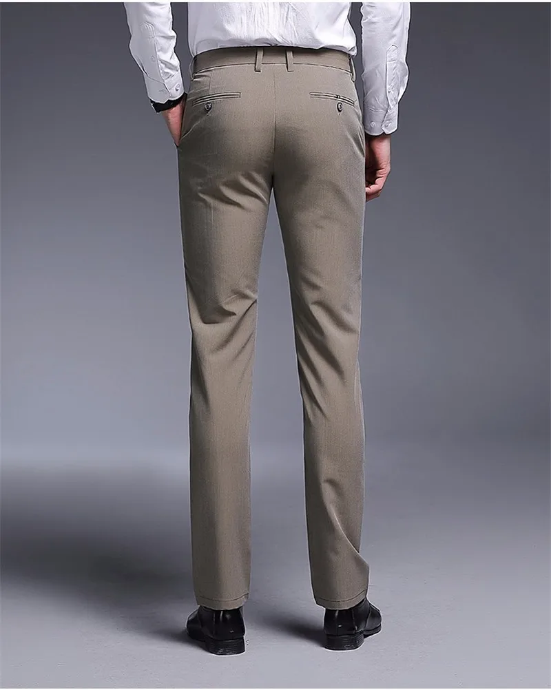 Sunmmer высокое качество мужские брюки стрейч брюки хороший поп Slim Fit мужские классические vogumarlethes Формальные Прямые костюмы Длинные брюки
