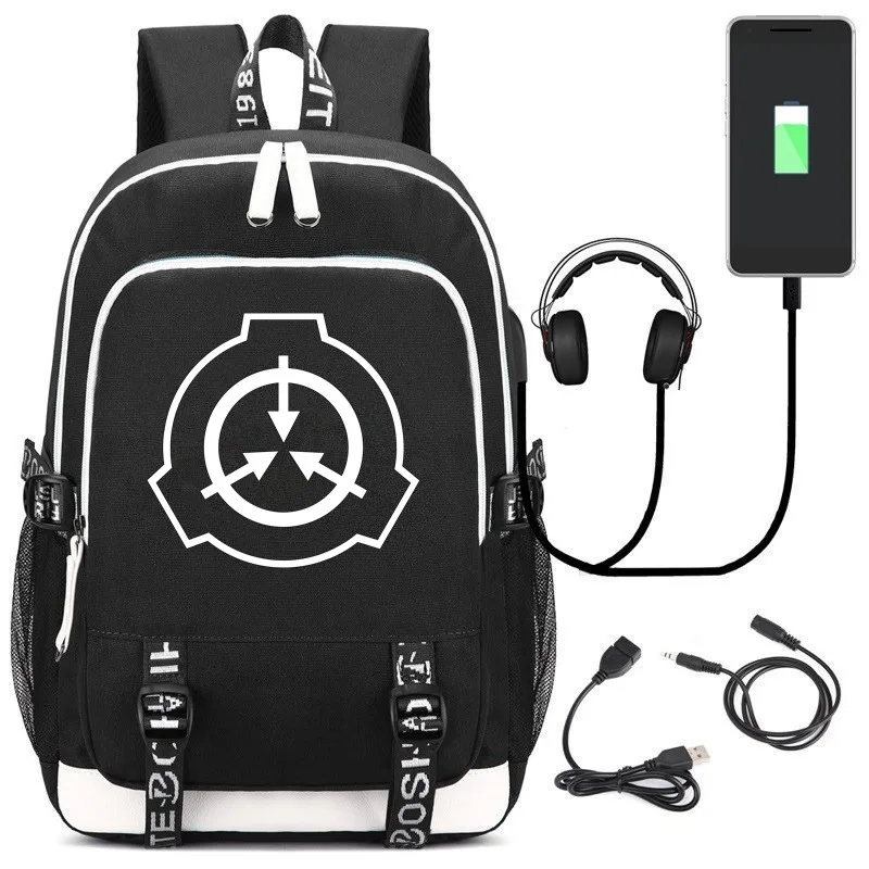 SCP безопасный содержит защитную рюкзак, школьная сумка для женщин и мужчин, дорожные сумки, косплей, детский школьный рюкзак для подростков, школьный рюкзак, сумка для книг - Цвет: 002