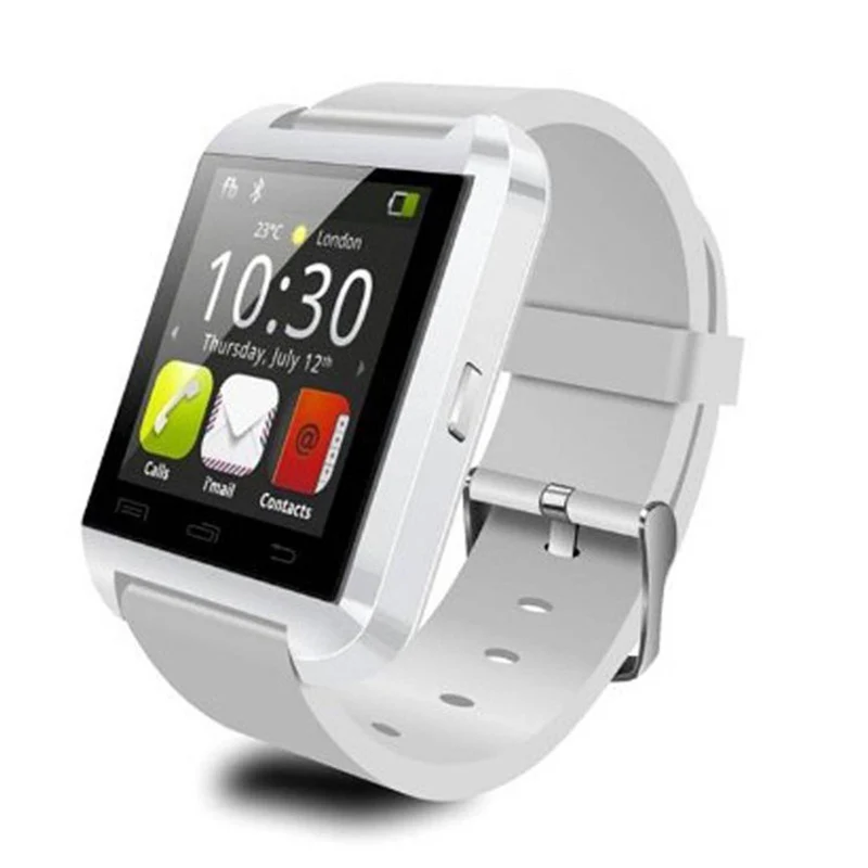 Белый Новые смарт-часы U8 Bluetooth Smartwatch U80 для IPhone 6/5s samsung S6/Note 4 htc Android смартфон Android - Цвет: Белый