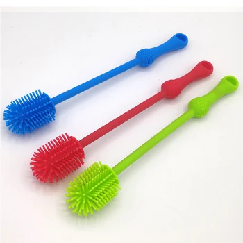 

Baby Feeding Bottle Bursh Washing Cleaning Tool Silicone Kitchen Cleaner Kids Clean Nipples Sponge Rotating Brushes With Handle