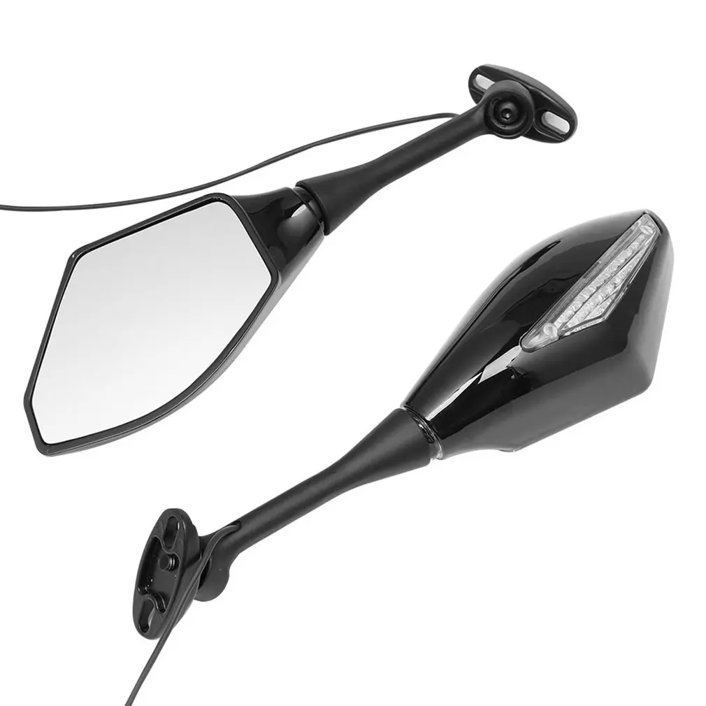 Motorcycle Handlebar End Mirror With Led Rearview Mirror Accessories