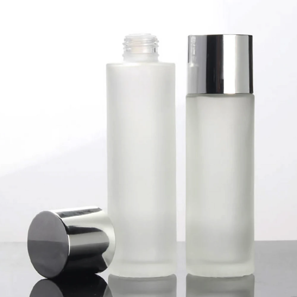 100ml Clear Frosted Glass Lotion Bottle,empty Bottle Toner Refillable