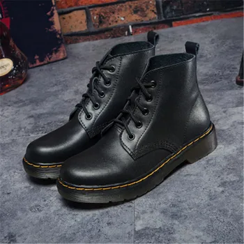 

Martin Boots Female 2020 New Autumn British Wind Genuine Leather Thick With Short Boots Motorcycle Boots lovers shoes
