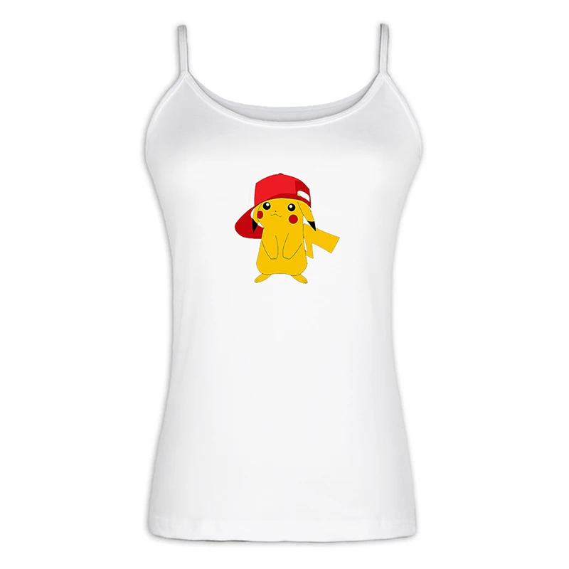 iaSingletS243W Pikachu Aquarius Gemini Virgo Sagittarius Созвездие скорпиона Leo сексуальные дамские, женские майки, хлопковые топы на лямках - Цвет: iaSingletS243W