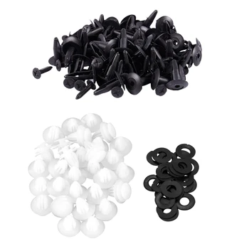 

80Pcs Plastic Rivets Retainer Clips 8Mm Hole Dia for Car Bumper Fender, 50Pcs 19Mm & 30Pcs 17Mm
