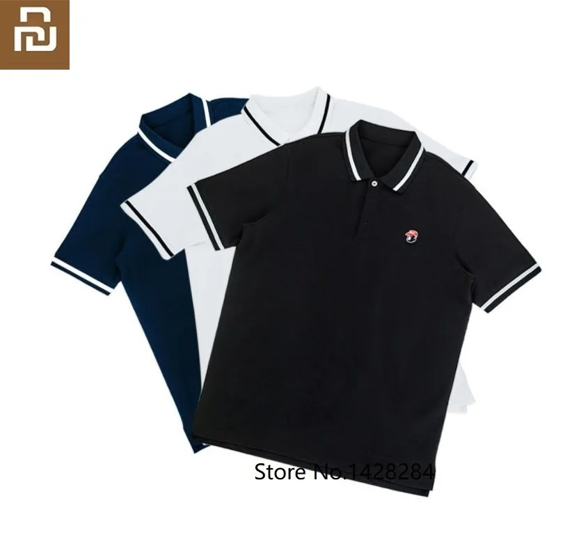 Легкая классическая мужская Спортивная и удобная рубашка поло Youpin с вышивкой