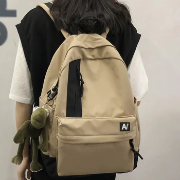 

Cute College Women Backpack Vintage Nylon Student Boy School Bag Men Ladies Waterproof Kawaii Male Backpack Girl Book Bag Female