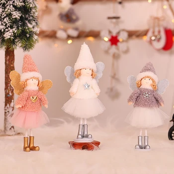 

Plush Angel Doll Pendants Christmas Tree Decoration Hanging Ornaments Crafts Gifts Xmas New Year Party Wedding Home Decor 63235