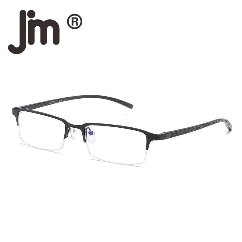 JM компьютерные очки для чтения, анти-синий светильник, блокирующая металлическая полуоправа для мужчин и женщин, игровые очки, уменьшающие цифровое напряжение глаз
