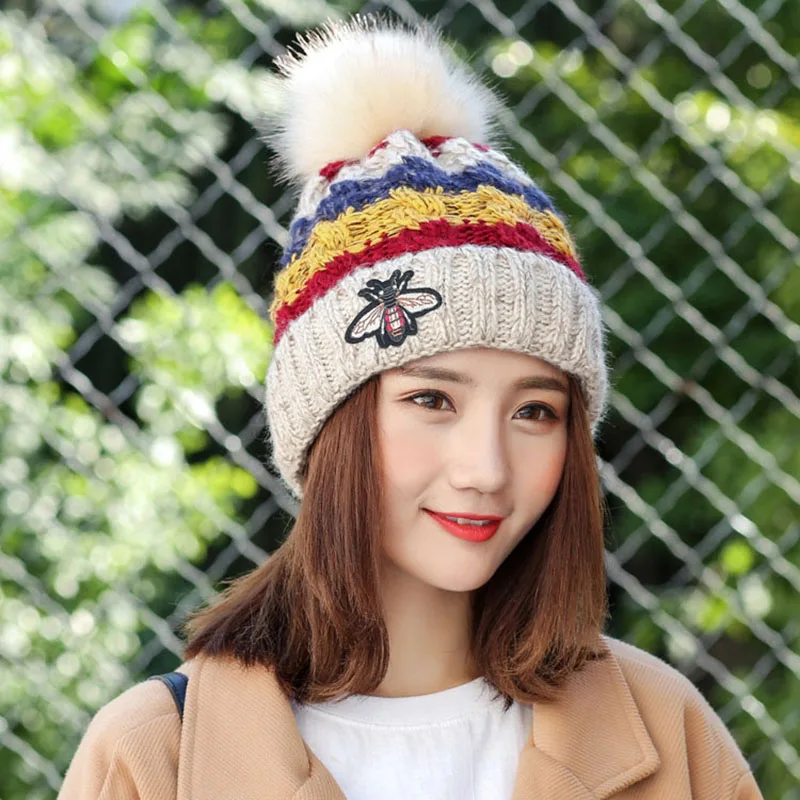 Beige G15-1 Calymel, милые, Skullies, новинка, женские шапки бини, удобная зимняя шапка, одноцветная, Шерстяная кепка вязаная шапка, милая теплая шерстяная шапка - Цвет: Beige G15-1