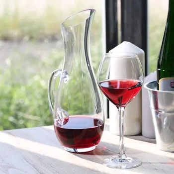 

Famous 1000ml with Handle Bell Wine Separator Lead-Free Crystal Glass Wine Decanter Creative Whiskey Vodka Flask Bar Tools