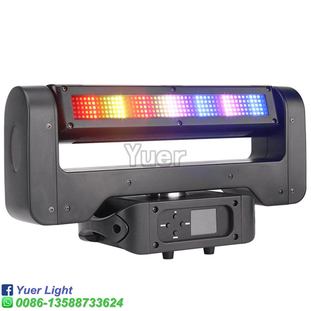 2Pcs/Lot High Quality DJ Disco Stage Rotation Moving Head Light 500X0.2W SMD 5050 RGB LED Double Strobe Light For Clube Party
