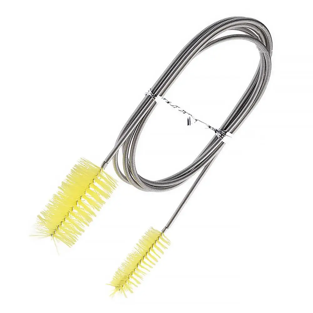 

1 PC Aquarium Cleaning Brush Double-ended Fish tank Filter Water Inlet Tube Hose Pipe Cleaning Brush Stainless Steel Hose Brush