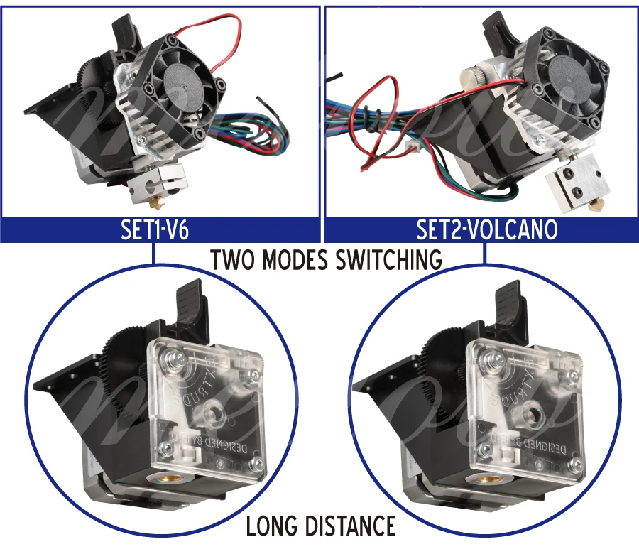 Бесплатная доставка 3D части принтера Titan Aero V6 hotend экструдер полный комплект + вулкан сопла комплект для настольных reprap mk8 i3 TEVO Анет