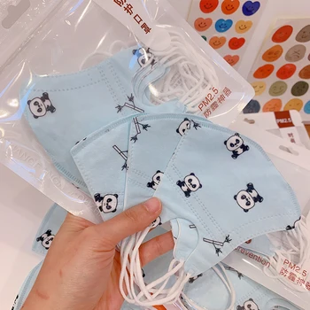

10PCS Reusable Children Mask Kids Mouth Mask Anti-Fog Haze Dust PM 2.5 3 Layers Face Mask Breathable Kids Mask