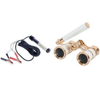 

12V 180 LED 900 Lumens Lure Bait Finder with White 3X25 Opera Binocular Coated Lens Telescope Opera Glasses