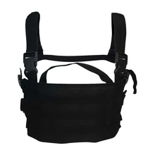 

Molle Hunting Vest Chest Rig Adjustable Chest Bag Pouch for Camping Hiking