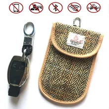 Шерстяной Faraday карты ключи RFID сигнала блокатор сумка Плюшевые FOB сигнал защитный чехол брелок ключ для защиты конфиденциальности BAG1049