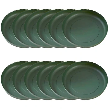 

10 Inch Plastic Saucer Tray for Plant Flower Pot of Garden Indoor Outdoor 12 Pack