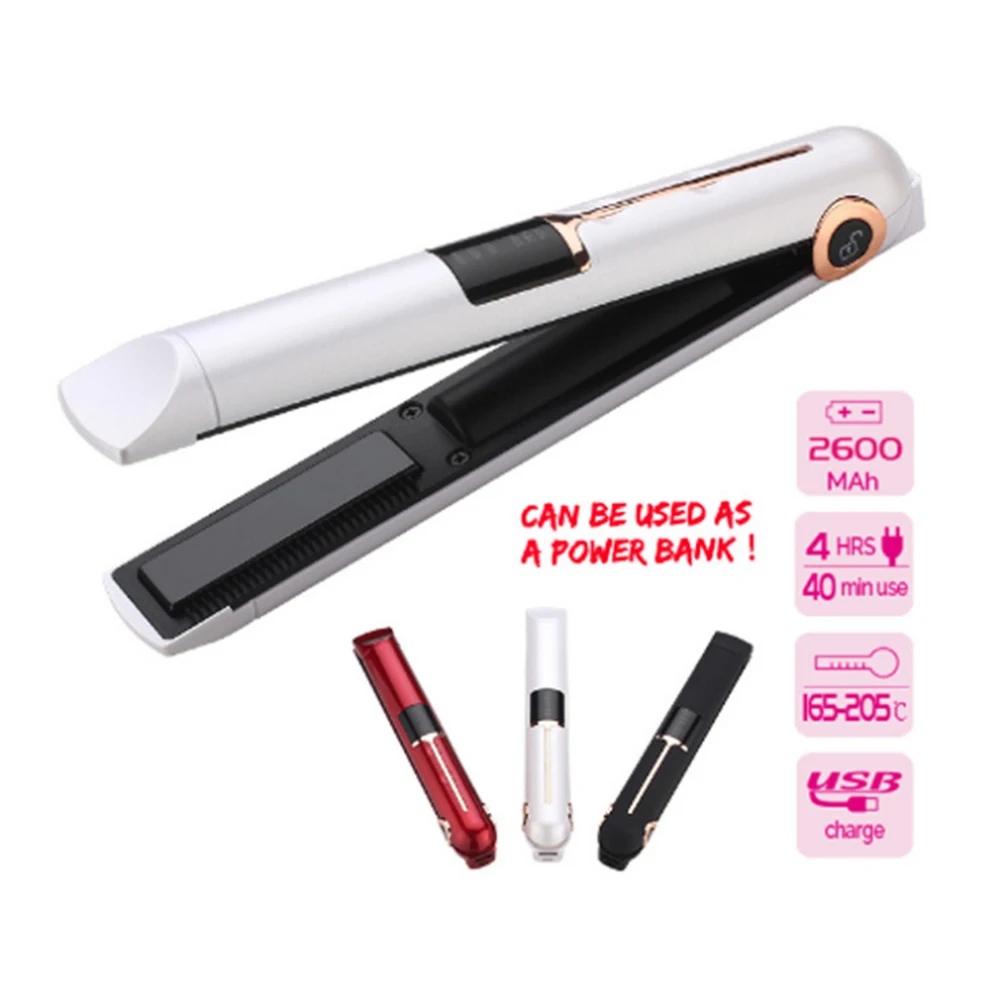 Mini USB Rechargeable Hair Curler Comb Multifunction Handheld Hair Curling Iron With Charging Treasure Function Styling Tool