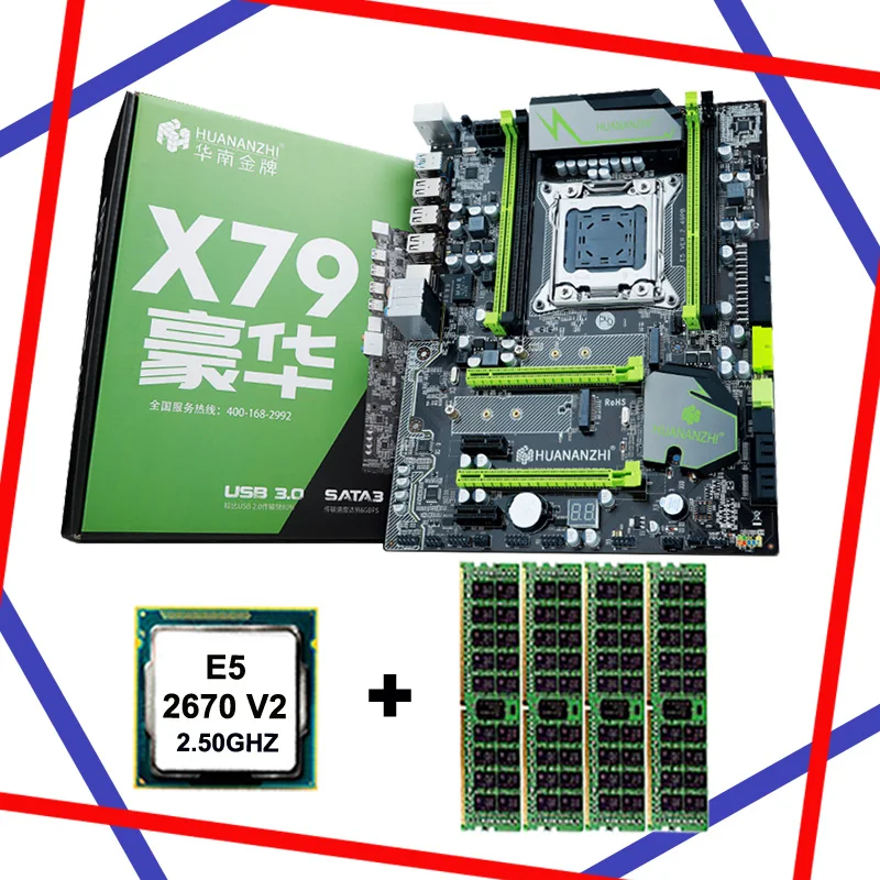 Горячее предложение! HUANAN V2.49 X79 материнская плата CPU RAM combos Xeon E5 2670 V2 CPU (4*4G) 16G DDR3 RECC memorry все хорошо Протестировано 2 года гарантии Горячее предложение! HUANAN V2.49 X79 материнская плата CPU RAM combos Xeon E5 2670 V2 CPU (4*4G) 16G DDR3 RECC memorry все хорошо Протестировано 2 года гарантии