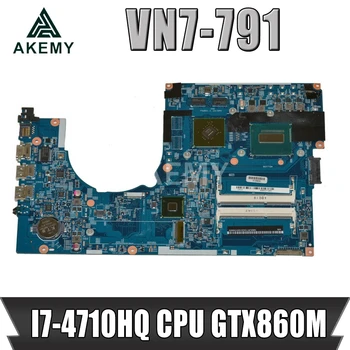 

Akemy For Acer aspire VN7-791 Laptop Motherboard 448.02G08.001M NBMQR11004 MAIN BOARD I7-4710HQ CPU GTX860M Video card