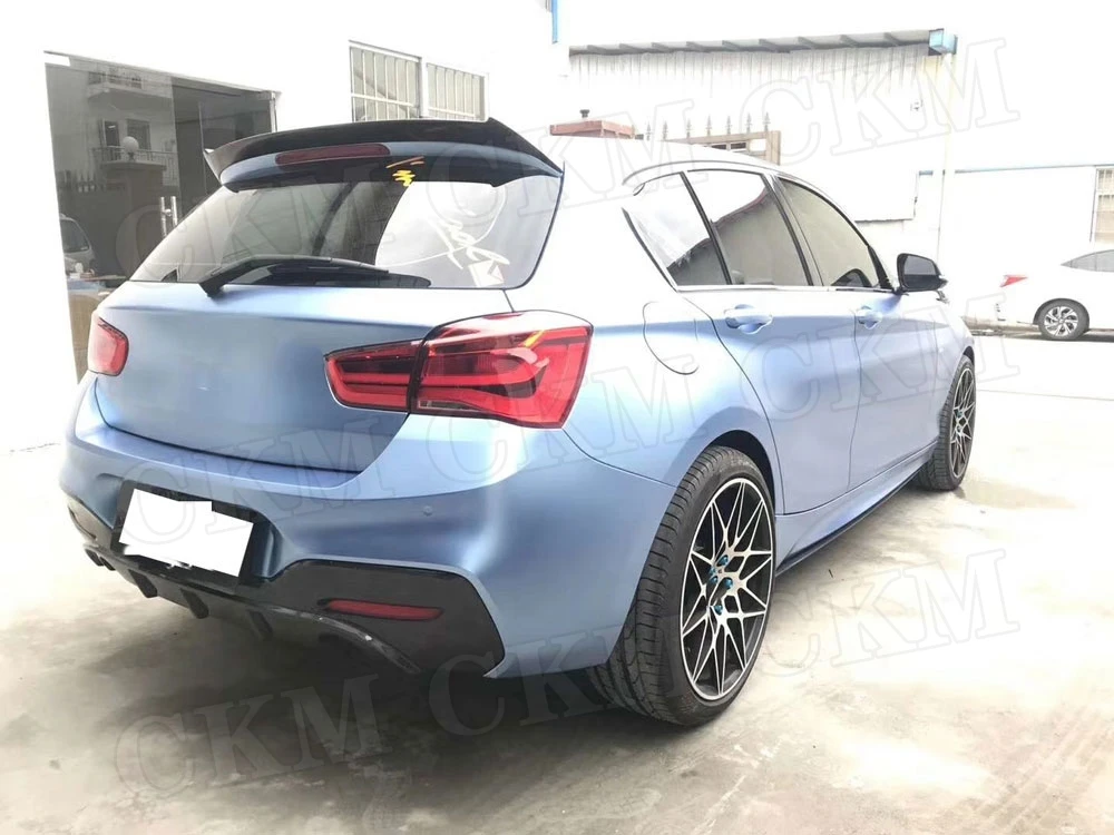 Задний диффузор для губ из углеродного волокна для BMW 1 серии F20 M135i M140i M Sport- FRP плавники Акула Стиль Автомобильный бампер