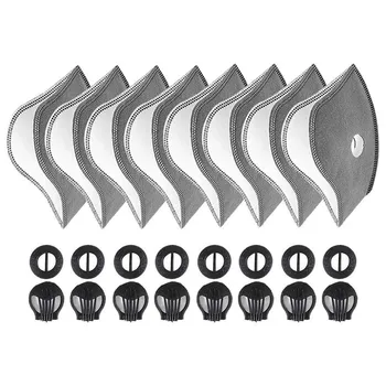 

Breathable Mouth Mask Reusable Washable Mask Active Carbon Filters Authentic Replacement Parts (8 Filters + 8 Vent Valves)#p30