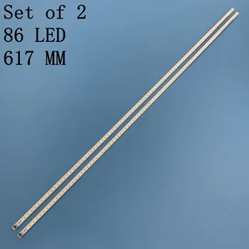 

New 2 PCS/set 86LED 617mm LED backlight strip for 55FT5643 LTA550HQ14 55-D0WN LJ64-03045A 2011SGS55 5630 86 H1 REV0