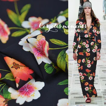 

Warm · Flower Style Design Romantic End Silk Qiao Fabric Wide New