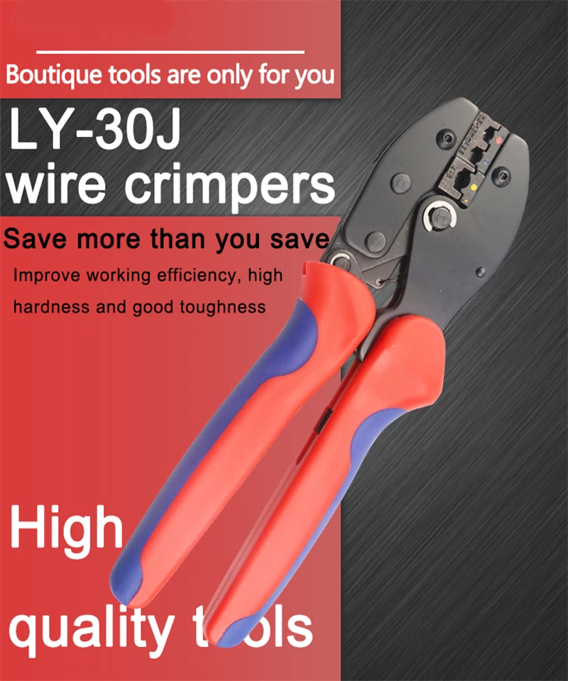 LY-30J Crimping Tools Pliers for 22-10 AWG 0.5-6.0mm2 of Insulated Car Auto Terminals & Connectors Crimping Plier wire 2