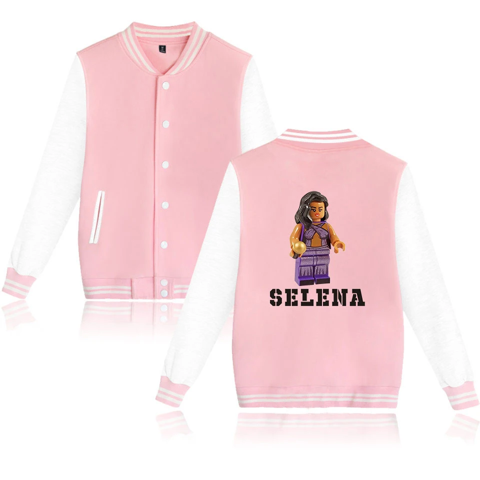 Модная бейсбольная куртка selena quintanilla wo для мужчин, мужская верхняя одежда Harajuku, куртки, осенняя серая+ темно-синяя бейсбольная куртка с круглым вырезом