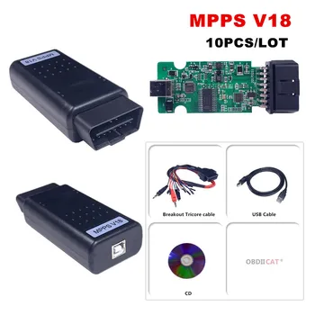

10pcs/lot New Arrived ECU Chip Tuning MPPS V18 MAIN + TRICORE + MULTIBOOT With Breakout Tricore Cable DHL Shipping