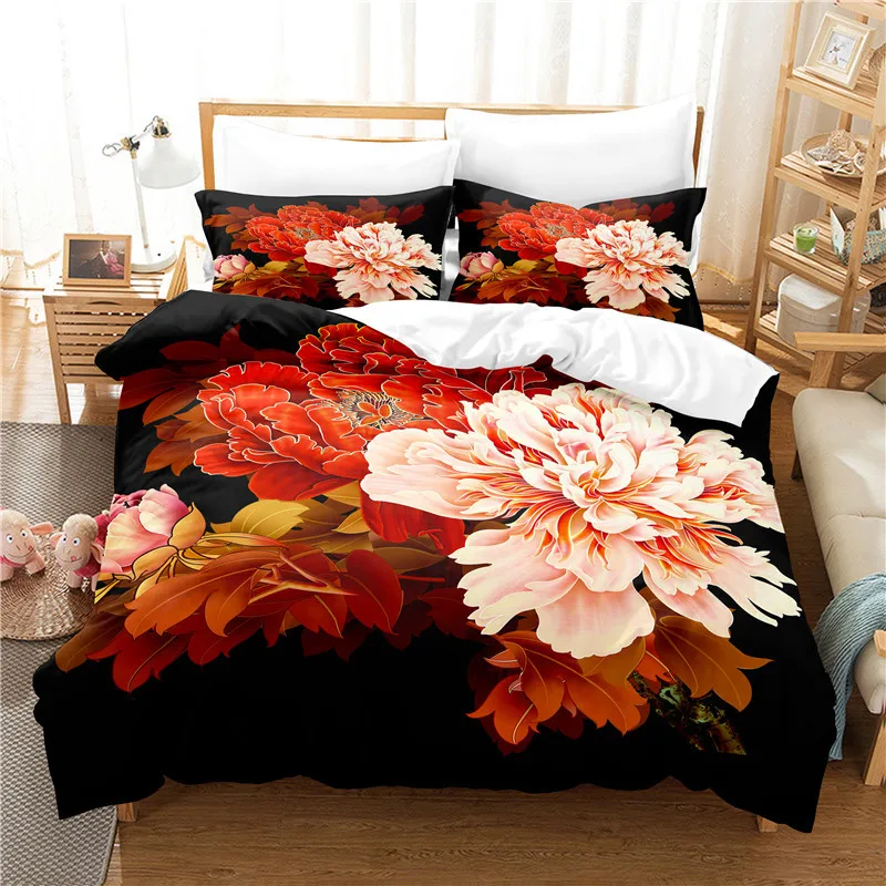 Beautiful Flowers Bedding Set For Bedroom Soft Bedspreads Bed Home