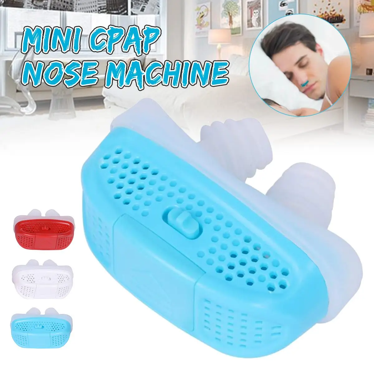 Мини CPAP нос машина силиконовый анти храп электронный носа, нос вентиляционные отверстия назальный расширитель устройство помощи для сна